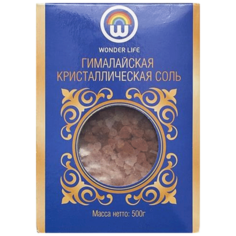 Гималайская розовая соль (2-5 мм) Wonder life, 500 г