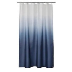 NYCKELN нюккельн Штора для ванной, белый/темно- синий180x200 см Ikea