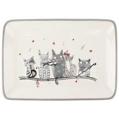 Dolomite Блюдо сервировочное Dolomite Кошачья симфония 25.5х17.5 см 2520811