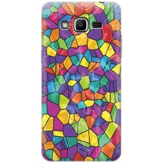 Силиконовый чехол на Samsung Galaxy J2 Prime / Самсунг Джей 2 Прайм с принтом "Яркая мозаика" Gosso
