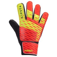 Вратарские перчатки дет. First KIPSTA Неоновый алый, размер: 3 Х Декатлон Decathlon