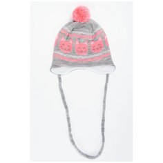 Шапка-ушанка Marhatter размер 48-50, серый/розовый