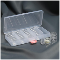 Набор баночек для хранения страз 25 шт в контейнере Арт Узор