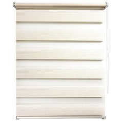 Рулонная штора с эффектом «день-ночь» Уют 7850 Люрекс (сливочный), 100х160 см