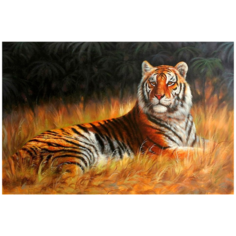 Алмазная мозаика вышивка Mazari "Тигр" 40х50 см холст на подрамнике