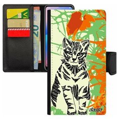 Чехол- книжка на смартфон iPhone 7, "Кот" Тигристый Cat Utaupia