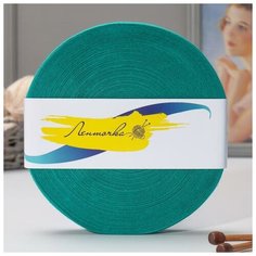 Пряжа трикотаж. "Ролик" 85м/320±15гр, ширина нити 30 мм (изумрудный) 1моток 5136240