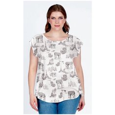 Футболка Vis-a-Vis, размер L, milk/grey