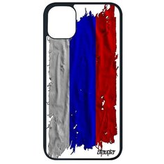 Необычный чехол на смартфон // Apple iPhone 11 Pro Max // "Флаг России на ткани" Стиль Государственный, Utaupia, белый