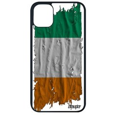 Защитный чехол на смартфон // Apple iPhone 11 Pro Max // "Флаг Кот- дИвуар на ткани" Государственный Дизайн, Utaupia, белый