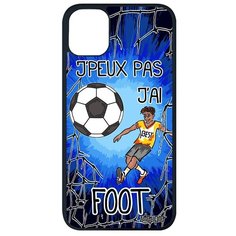 Защитный чехол на смартфон // iPhone 11 Pro Max // "Не могу - у меня футбол!" Принт Надпись, Utaupia, синий