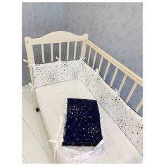 СОНиКА Бортик в кроватку Небо белый/синий