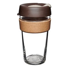Кружка с крышкой Brew Cork 454 мл для кофе с собой многоразовая, almond Keep Cup