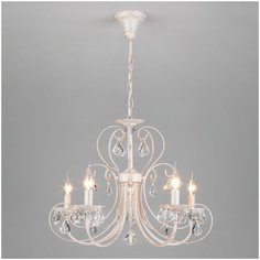 Люстра с хрусталем 3305/5 белый с золотом / прозрачный хрусталь Eurosvet