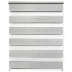 Рулонная штора с эффектом «день-ночь» Уют 7866 Сальса (серый), 100х160 см