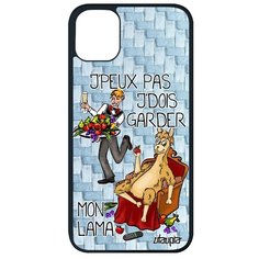 Противоударный чехол на смартфон // Apple iPhone 11 Pro Max // "Не могу - у меня лама!" Карикатура Принт, Utaupia, голубой