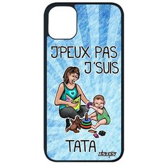Противоударный чехол на смартфон // iPhone 11 Pro Max // "Не могу - стала тетей!" Принт Юмор, Utaupia, голубой