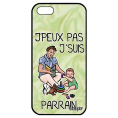 Защитный чехол на смартфон // Apple iPhone 5 5S SE (2016) // "Не могу - стал крестным!" Рисунок Семья, Utaupia, светло- зеленый