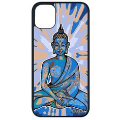Противоударный чехол на смартфон // iPhone 11 Pro Max // "Будда" Стиль Мандала, Utaupia, голубой