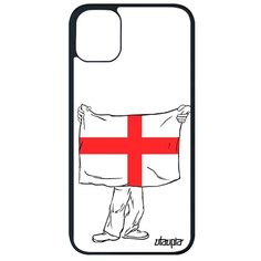 Противоударный чехол на смартфон // Apple iPhone 11 Pro Max // "Флаг Англии с руками" Государственный Страна, Utaupia, белый