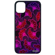 Противоударный чехол на смартфон // Apple iPhone 11 Pro Max // "Африканский принт" Цветочный Цветы, Utaupia, фиолетовый