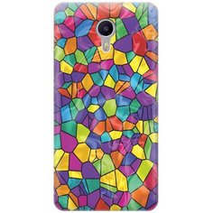 Cиликоновый чехол на Meizu M3 Max / Мейзу М3 Макс с принтом "Яркая мозаика" Gosso