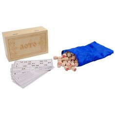 Настольная игра Ладья-С Русское Лото Гравировка в деревянной шкатулке
