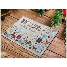 Салфетка гобеленовая Новогодние олени МТОК