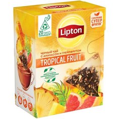 Чай черный Lipton Tropical Fruit в пирамидках, 20 шт.