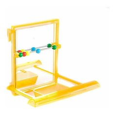 Beeztees Зеркало с жердочкой и счетами, пластик 7*9см