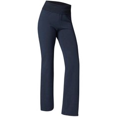 Брюки для мягкой йоги женские из биолопка, размер: L / W33 L31, цвет: Синий Графит/Синий Графит KIMJALY Х Декатлон Decathlon