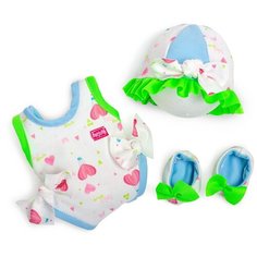 Berjuan Berjuan Одежда для кукол Берхуан Бэби Сусу - Боди, пинетки, шапочка для девочки (Berjuan Vestido Baby Susu Banador Nina)