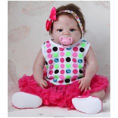 Reborn Kaydora Виниловая кукла Реборн (Reborn Dolls) - Девочка в цветной футболке (56 см)