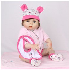 Reborn Kaydora Виниловая кукла Реборн (Reborn Dolls) - Девочка в грудничке с жирафом (56 см)