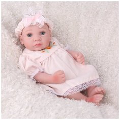Reborn Kaydora Виниловая кукла Реборн (Reborn Dolls) - Девочка в ночнушке с цветком (28 см)