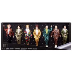 BTS Mattel Подарочный набор из 7 кукол БТС (BTS Fashion Doll Seven-Pack, Based on Bangtan Boys Global Boy Band)