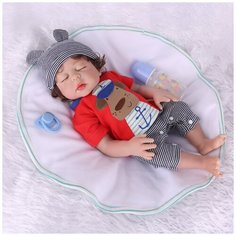 Reborn Kaydora Виниловая кукла Реборн (Reborn Dolls) - Мальчик в костюме моряка, спящий (43 см)