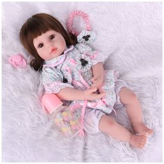 Reborn Kaydora Кукла Реборн (Reborn Dolls) - Девочка в цветочном платье (56 см)