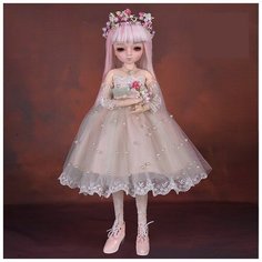 Dorris Doris Шарнирная BJD кукла Дорис с дополнительным мейком - Розовый ангел (Doris Pink Angel Doll 45 cm)