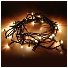 Электрическая гирлянда Vilart 15-76, длина 3,5 метра, 50 диодов, желтое свечение. 1 режим, зелены шнур, степень защиты IP20. Питание от сети.