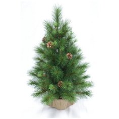 Forest Market Искусственная елка TOPAZ GREEN PINE в мешочке 90 см, с шишками