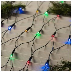 Гирлянда Luazon Lighting Сетка Eco, 200 х 200 см, 224 ламп, мульти/черный провод