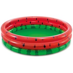 Бассейн Арбуз, три кольца, от 2 лет 168х38см Intex