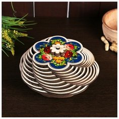 Конфетница "Цветы. Вид 4", фигурная, d=19,5 см 4816162 Сима ленд
