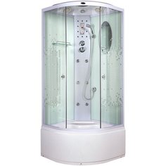 Душевая кабина Niagara NG 308N Мозаик высокий поддон 85см*85см белый/хром узорчатое