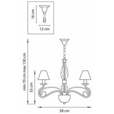 782060 (SD1063/6) Люстра ESEDRA 6х40W E14 белый (в комплекте) Lightstar