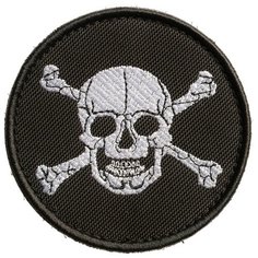 Нашивка шеврон (патч) на липучке Shevrons "Череп в круге" 7х7 см тактический