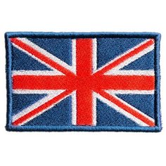 Нашивка (патч) на термоплёнке Shevrons "Флаг Великобритании" 4,9х7,8 см на одежду