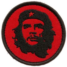 Нашивка шеврон (патч) на липучке Shevrons "Че Гевара" маленький круглый 6х6 см тактический