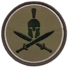 Нашивка шеврон (патч) на липучке Shevrons "Спартак" (Олива) 7,5х7,5 см тактический